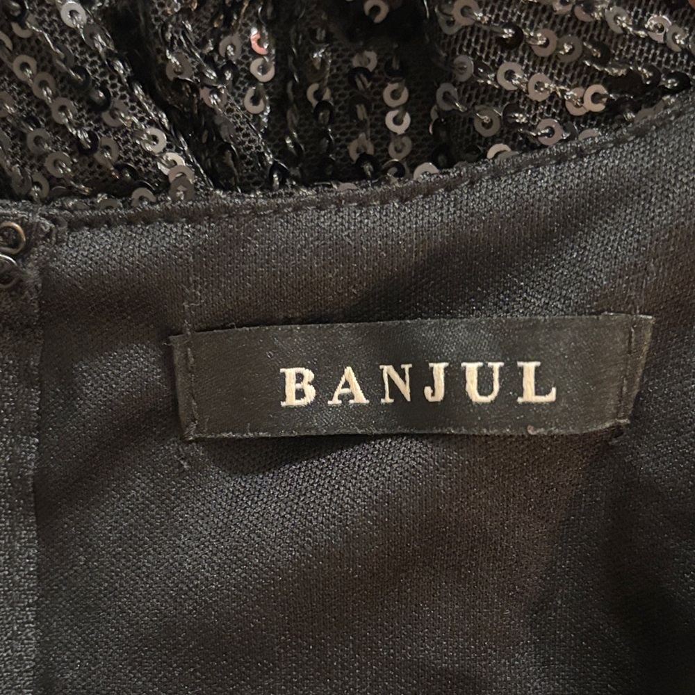 Banjul Black Sequin Long Sleeve Dress - Picture 6 of 8